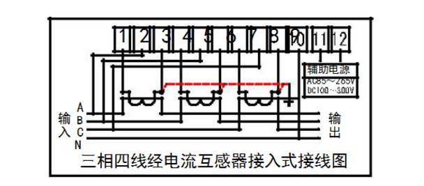 深圳航天泰瑞捷DTZ876電流超過100A加互感器是怎么接線的？